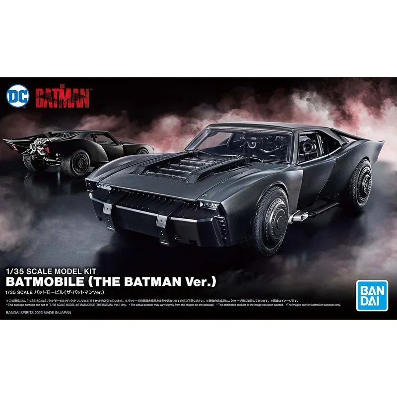 Figura de anime original de Bandai 1/35 BATMOBILE THE BATMAN VER. Figura de acción Juguetes para niños Regalo Modelo coleccionable Adornos