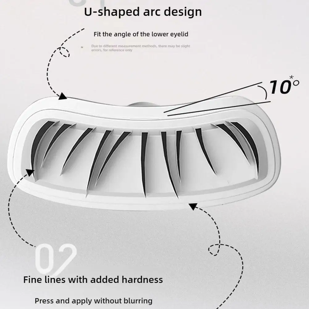속눈썹 씰 DIY 하부 속눈썹 연장 스탬프 실리콘 메이크업 도구 초보자용 편리한 자연스러운 하부 속눈썹 아티팩트 아이라인