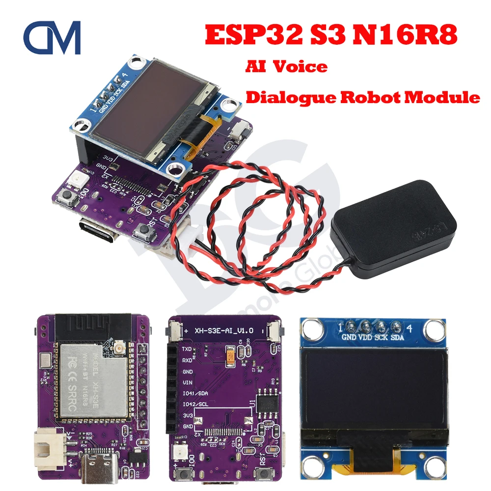 ESP ESP32 S3 N16R8 개발 보드 샤오지 AI 음성 대화 로봇 모듈 0.96인치 OLED 화면 타입-C 인터페이스