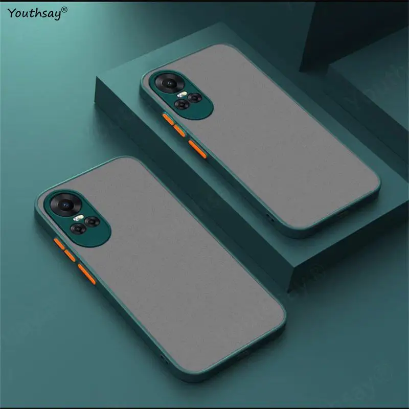 

Matte Translucent Case For OPPO Reno 10 Pro Case Cover Reno 10 Pro Funda Hard PC Shockproof Phone Bumper For OPPO Reno 10 Pro