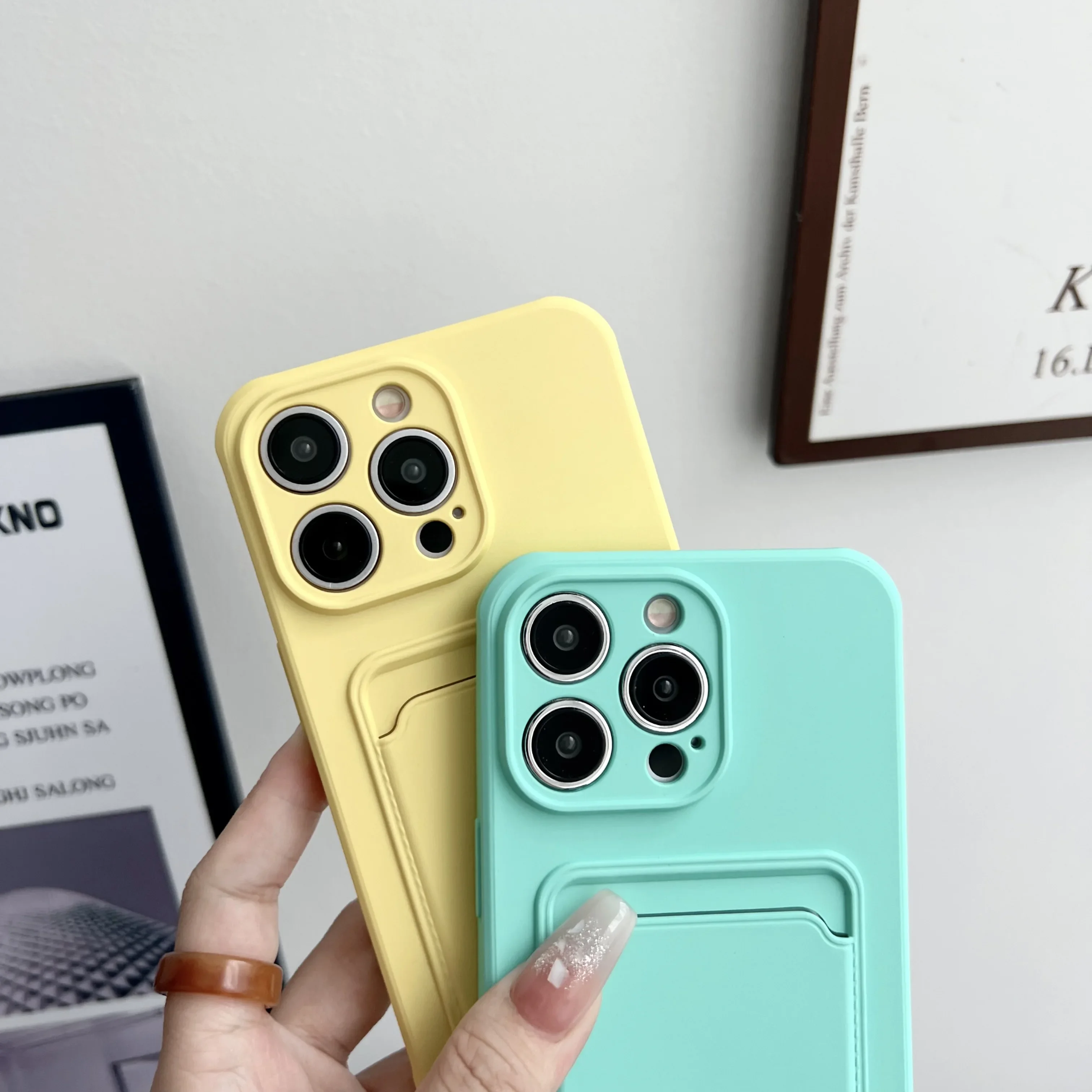 Sleek Shockproof Silicone Wallet Case with Push Card Holder