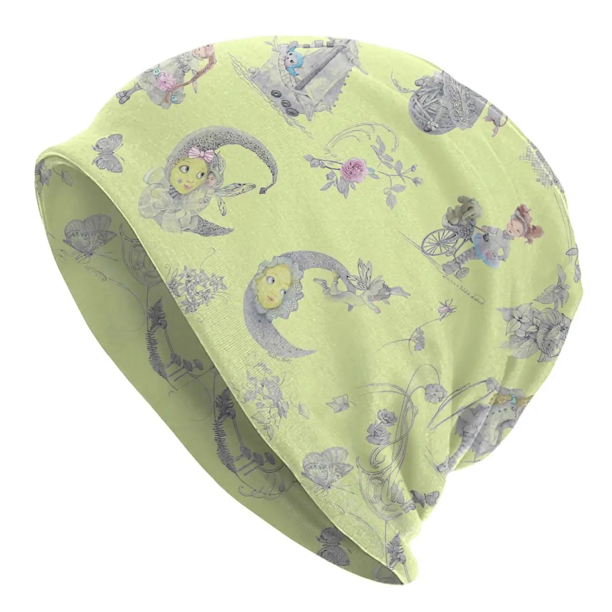 Francese Toile De Jouy Soft Whispering Daydreams Cappello A Cuffia Cappello Lavorato A Maglia Hip Hop Adulto Francia Arte Caldo Inverno Skullies Berre