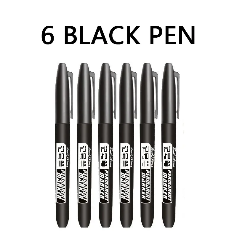 Permanent Marker Pen Manga Drawing Markers Waterproof Ink Sketch Pens Stationery Art School Supplies Black Blue Red