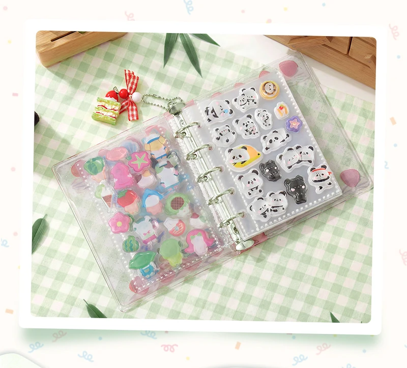 1 pc/4 pcs 3D Relief Stickers Cute Panda Cartoon Drop Journaling DIY Diary Stationery Sticker Decor School Supplies