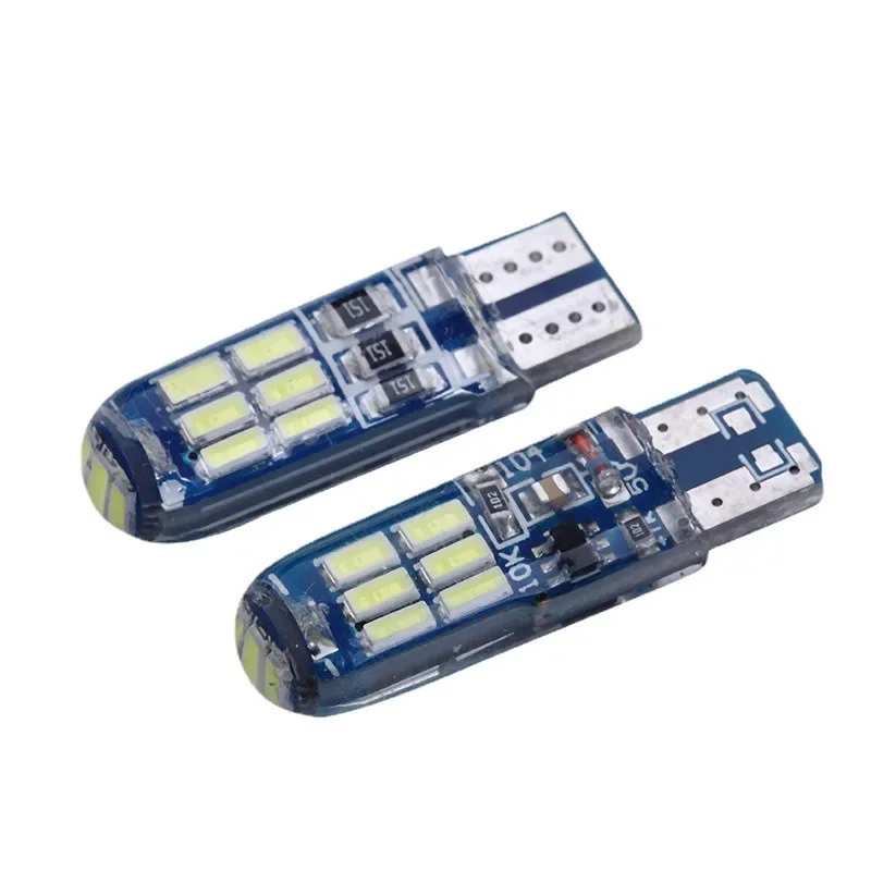 

10PCS W5W T10 LED 194 168 Led Car Interior Light Canbus No Error 4014 15SMD Led Parking Bulb Auto Wedge Clearance Lamp