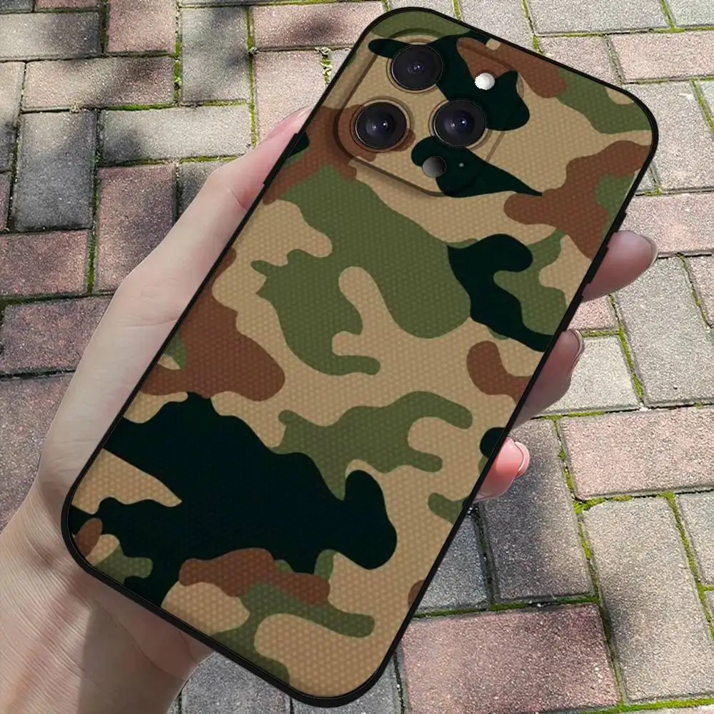 Camouflage Pattern Matte Soft Silicone Phone Case Cover