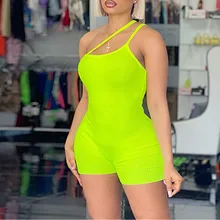 

Neon Green Solid Jumpsuit Gym Outfits Women Tracksuit 2022 New Women Sportwear Cyclingwear Sexy Jumpsuit