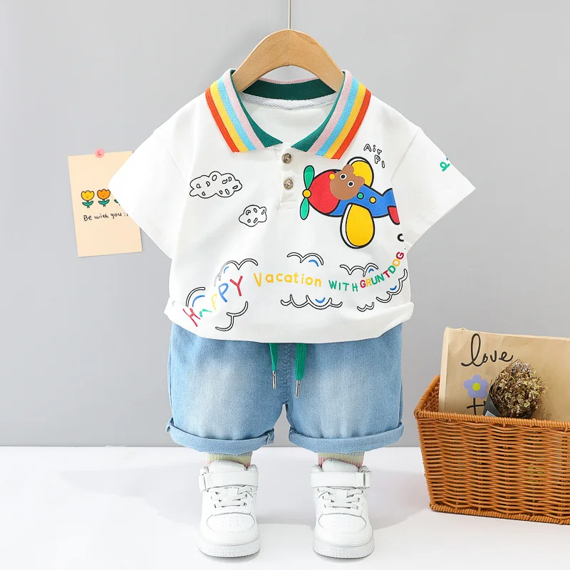 

Fashion Baby Boy's Suit Summer Casual Clothes Set Top Shorts 2PCS Baby Clothing Set for Boys Infant Suits Kids Clothes