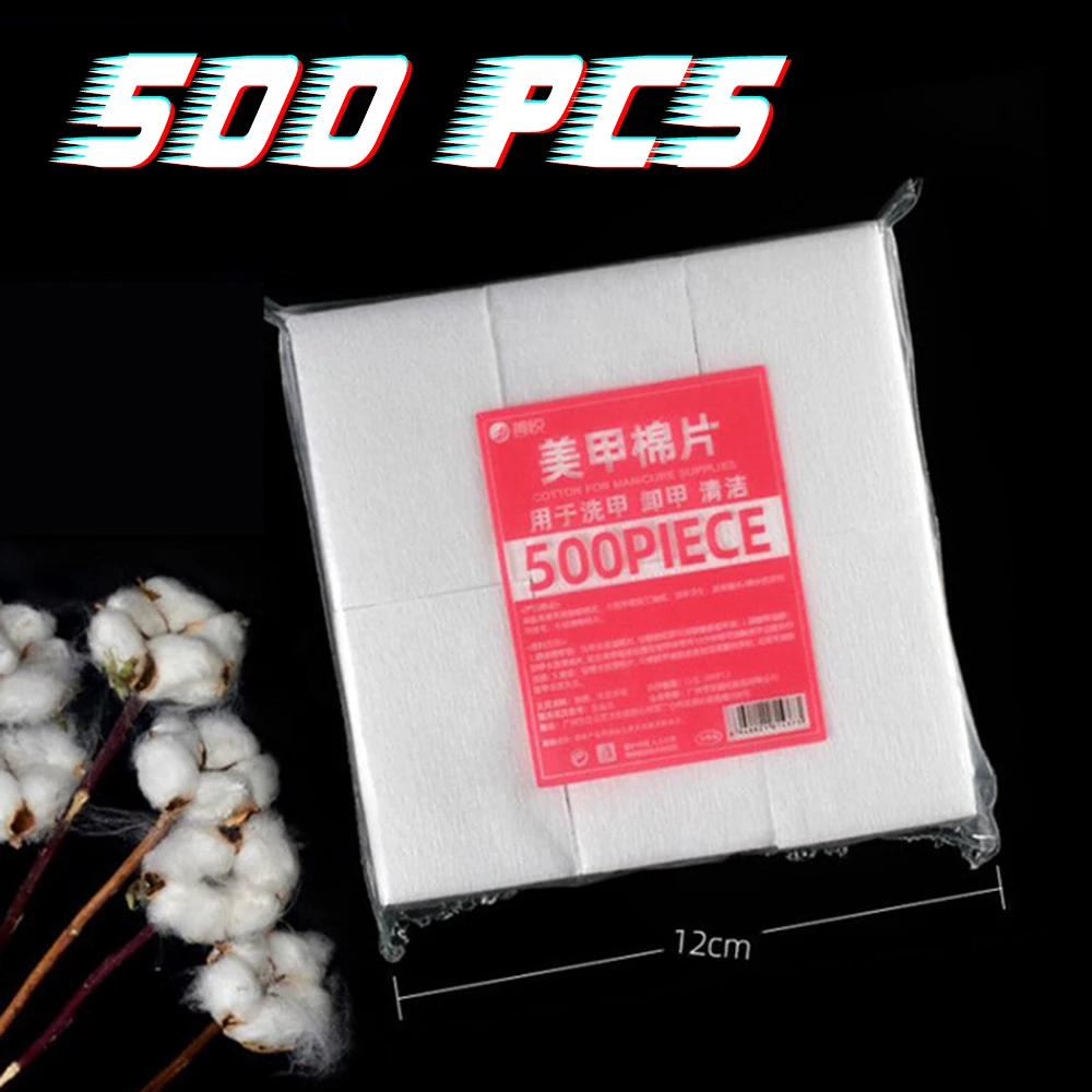 500PCS Nail Polish Remover Wipes Nail Polish Remover,Nail Gel Remover,Nail Polish Remover Wipes,Nail Cotton Pads,Disposable Nail Pads