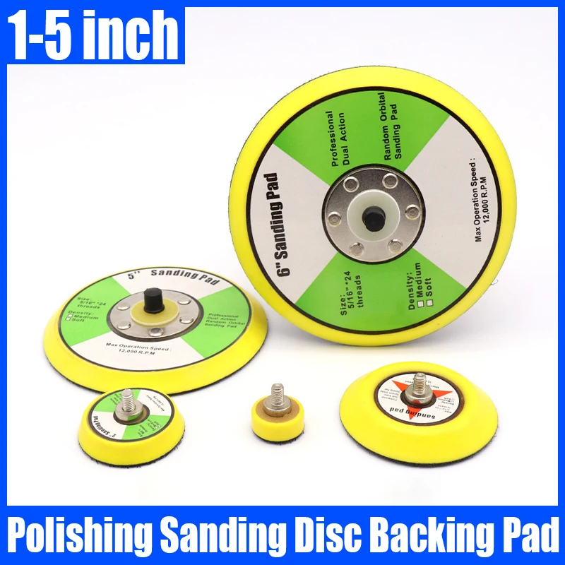 

1PCS 1-5 Inch Backing Pad Polishing Sanding Disc Backing Pad Hook And Loop For Pneumatic Sander Grinding Polishing Tool