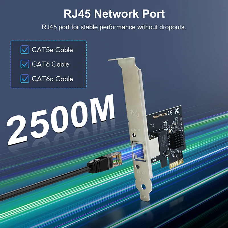 Goodtop PCI-E 네트워크 카드, PC용 2.5G PCI-E 네트워크 카드, RTL8125B 기가비트 LAN 이더넷 PCI Express RJ45 네트워크 카드, 2500Mbps, 1Gbps, 2.5G