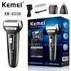 Kemei Km-6558 Multifunctional Waterproof 3 In 1 Cutter Head Usb Men Shaver Electric Kemei Electric Shaver 2