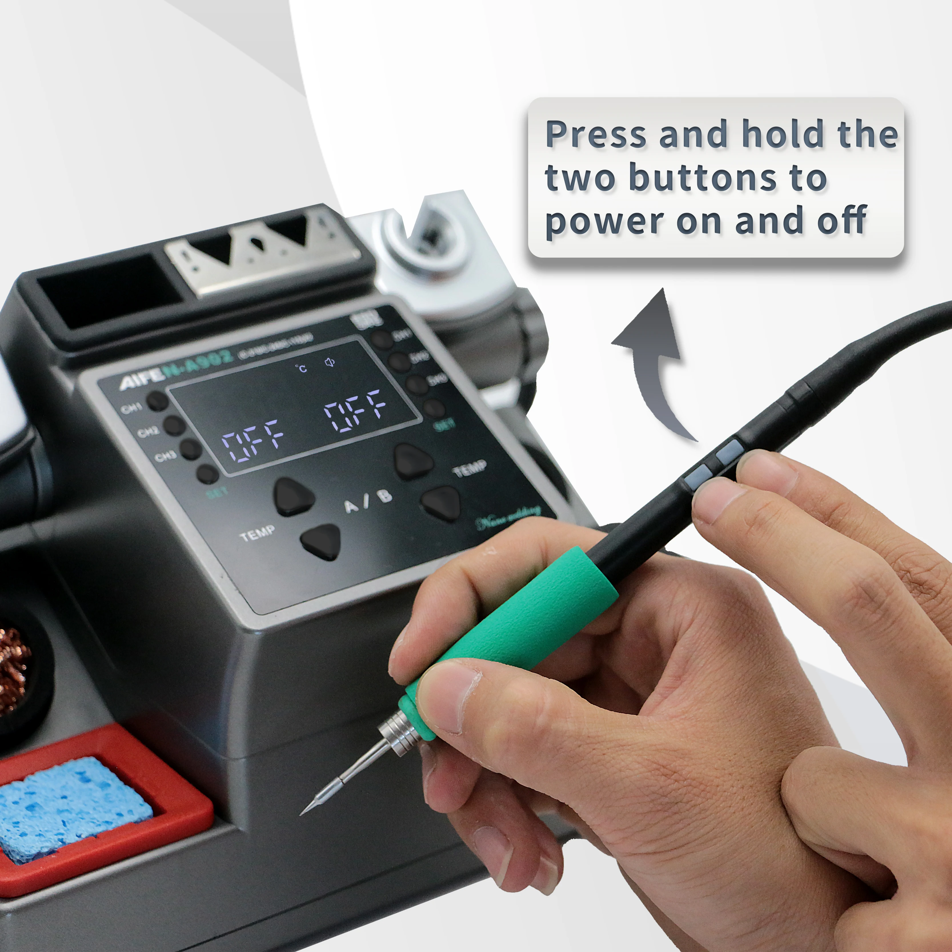 AIFEN A902 Soldering Station  C115 C210 C245 Double Station Welding Rework Station For Cell-Phone PCB  IC Repair Solder Tools 3