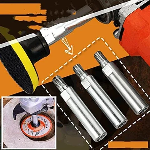 

Angle Grinder Extension Connecting Rod, 80mm, Polishing, Grinding, Connection Shaft with Nuts, Hand Drill Tools Accessories