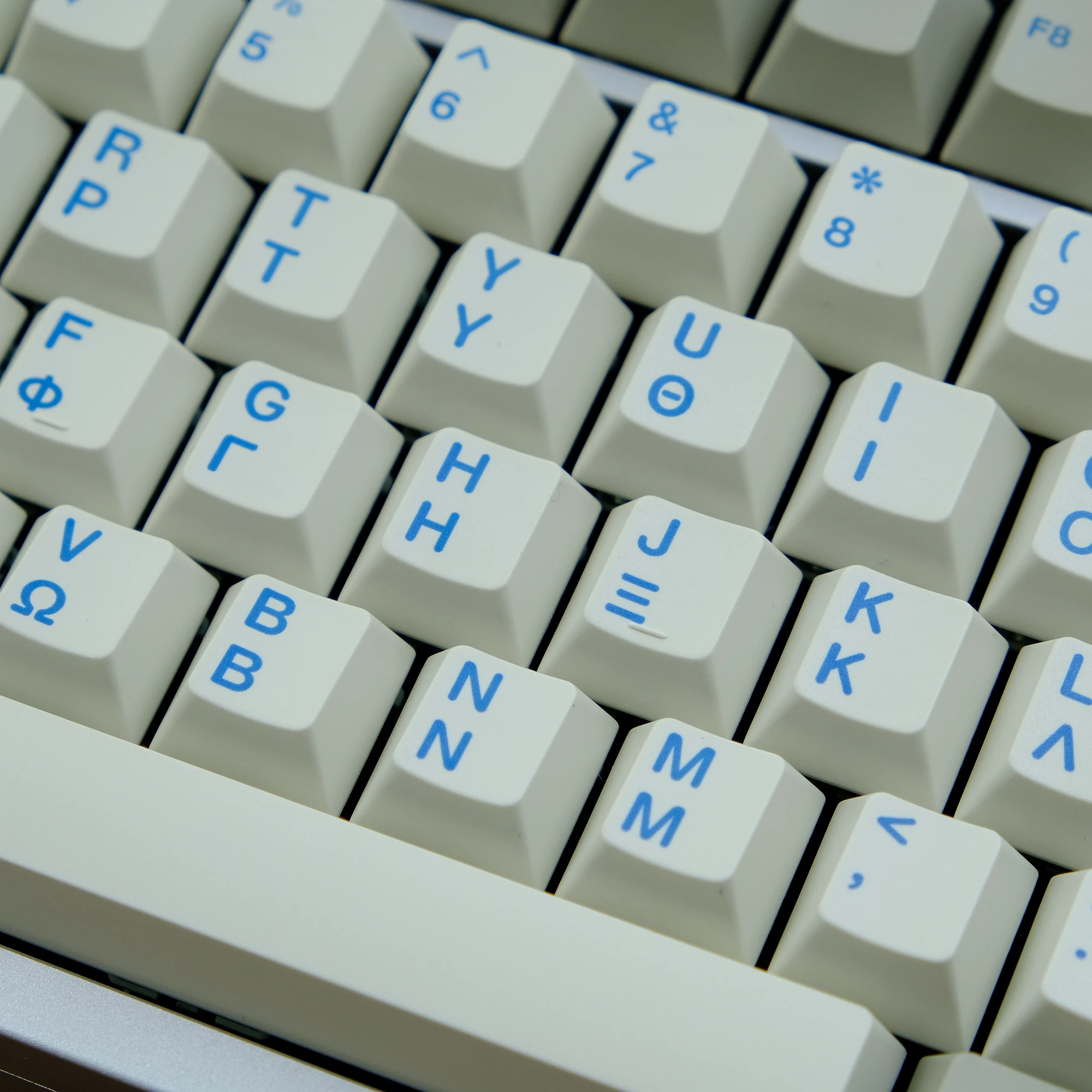 Shenpo-retro Luz Cinza e Azul Pbt Keycaps Sublimação de Tintura Cherry Perfil Keycap para Teclado Mecânico Interruptor mx Conjunto - Imagem 2