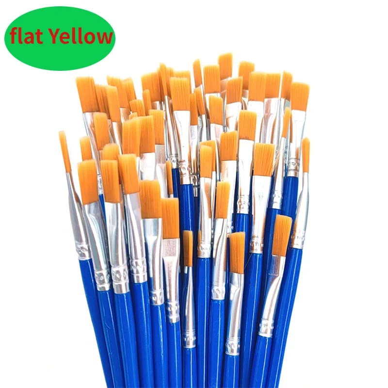 50PCS-flat Yellow