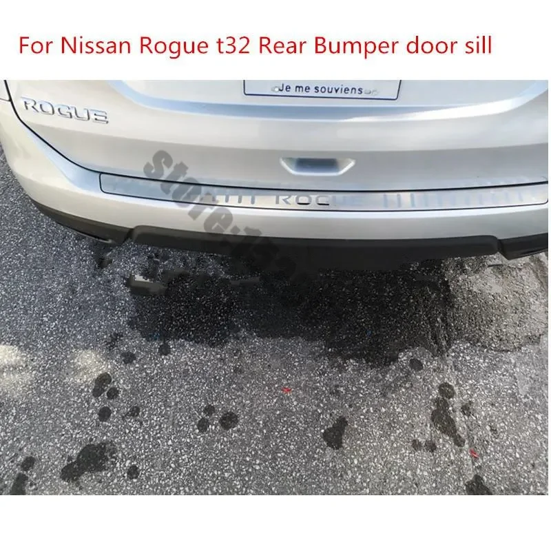 2014-Rear Bumper Protector Sill Scuff Plate/Door Sill Door rear styling For Nissan Rogue t32