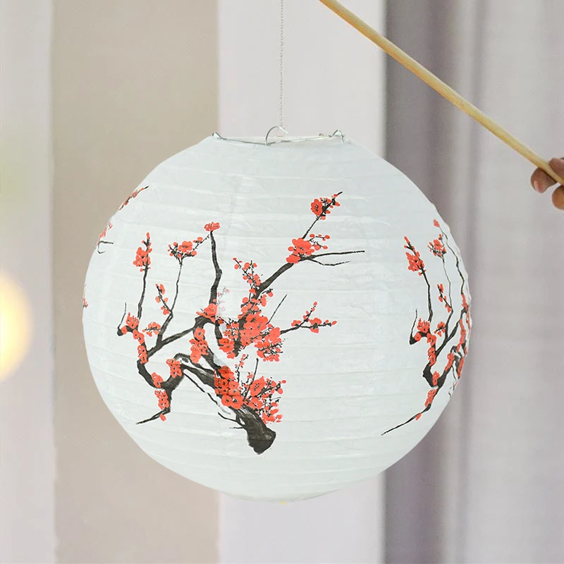 Japanese Style Paper Lanterns  Japanese Lanterns Decorations -  Pine/lotus/plum Round - Aliexpress