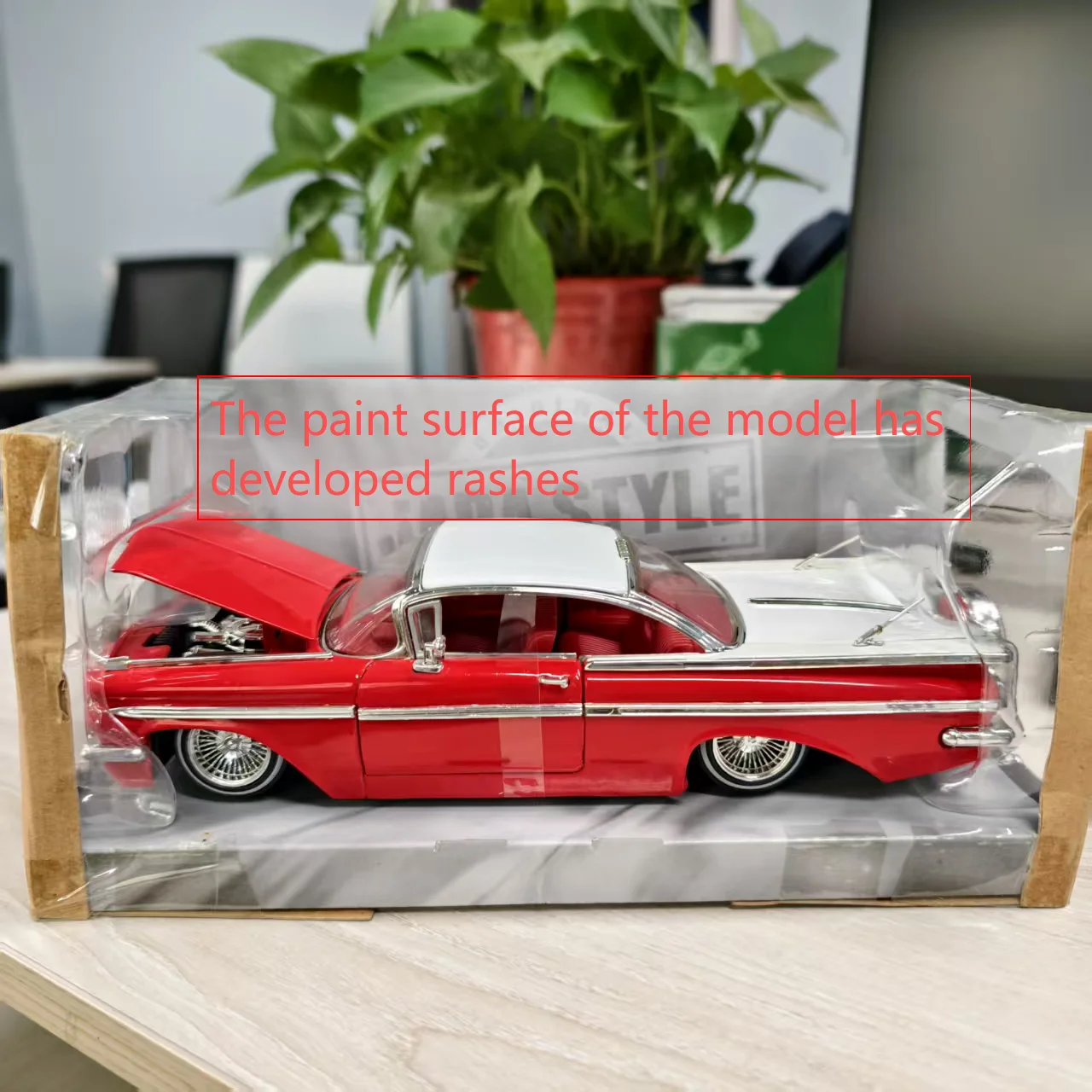 Static Die Casting 1:24 Scale Simulation Chevy Impala Alloy Coupe Collection Memorial Car Model