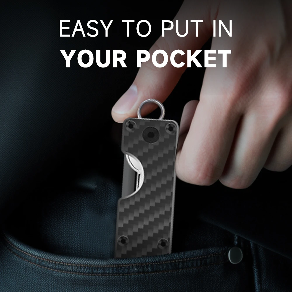 Compact Key Organizer Key Chain Case Minimalist Pocket-Sized Car Holder for Keyring Keychain Loop Piece