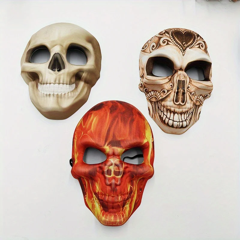 1PC Halloween Skull Terror Mask, Carnival Ball Mask, Atmosphere Mask, Halloween Decoration Prop, Party Mask, Halloween Gift