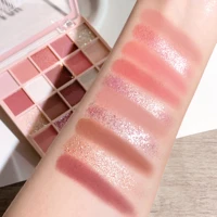 25-color eye shadow tray, oatmeal milk tea tray, sparkling powder, pearl sequins, gentle orange brown, affordable eye shadow 2