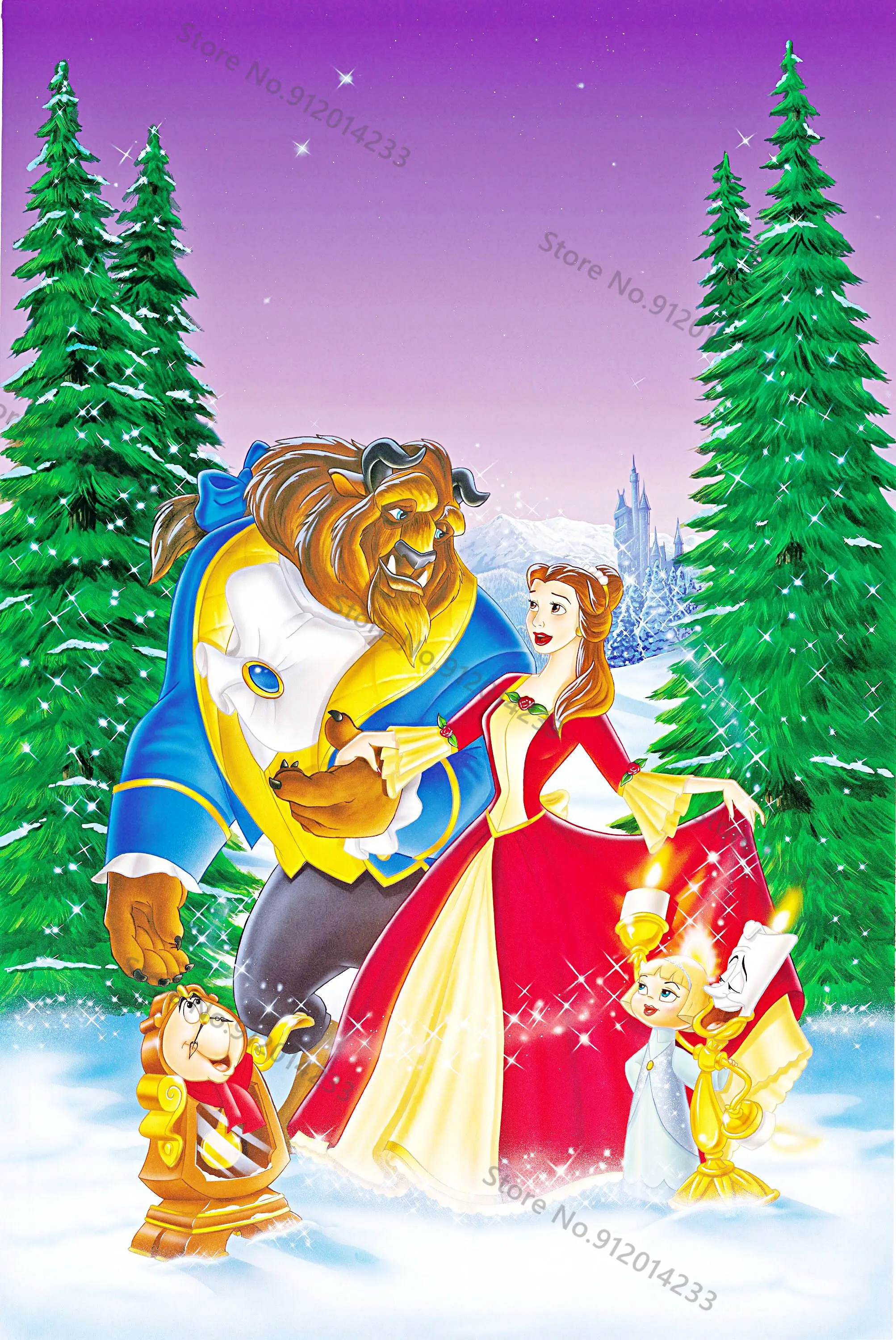 5D Diamond Embroidery Disney Cartoon Beauty And The Beast Picture DIY Diamond Painting Handmade Cross Stitch Kit Home Decor Gift 