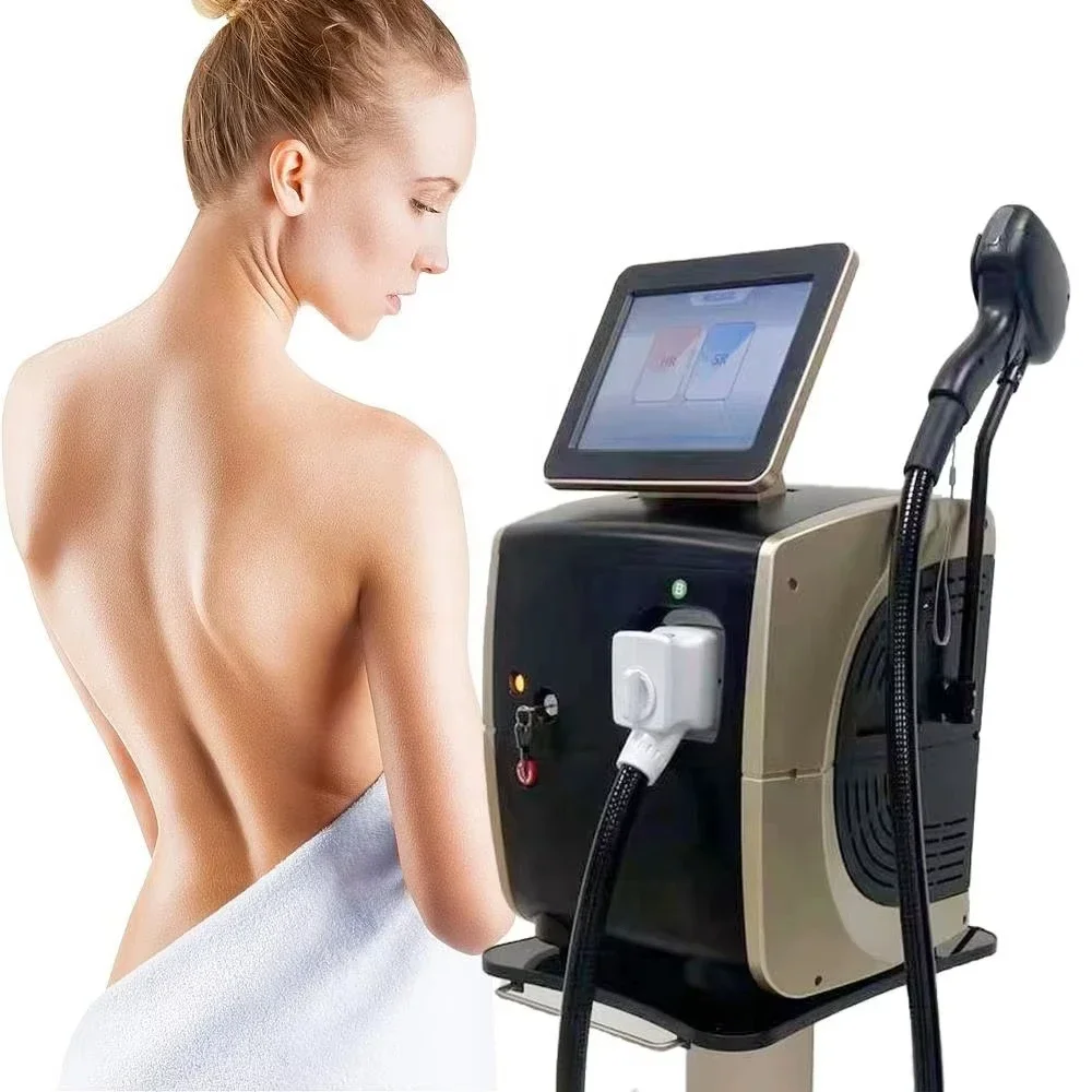 High power Permanent 755 808 1064 808 nm Ice Platinum Titanium 3 wavelength Diode Laser Hair Removal Machine