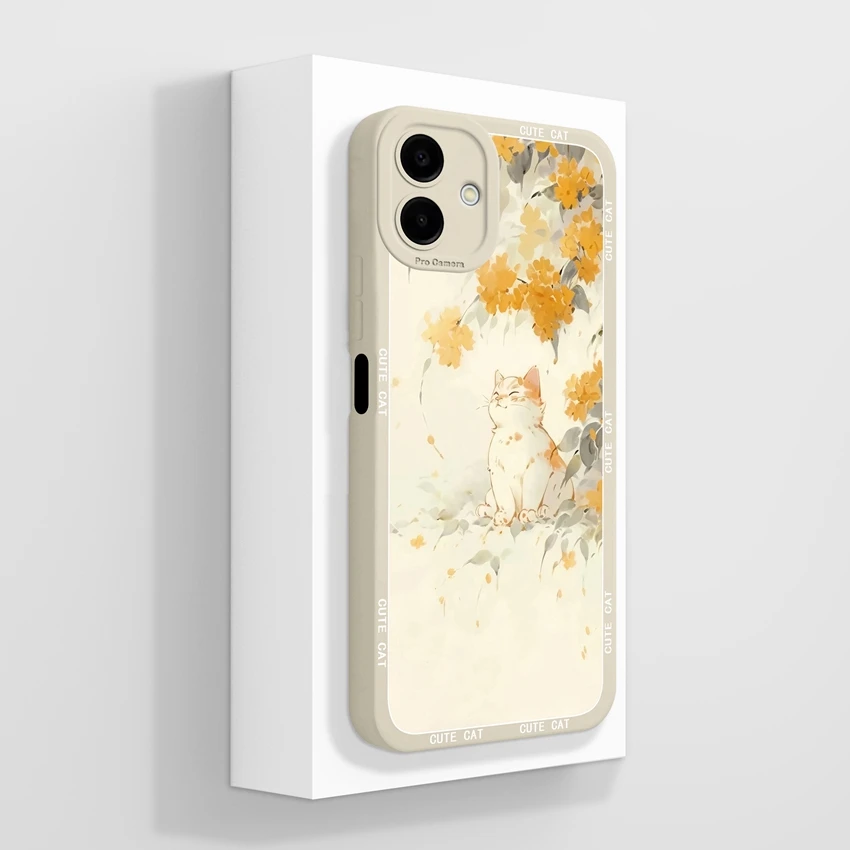 Pretty Flower Lemon Pattern Fashion Silicone Phone Case