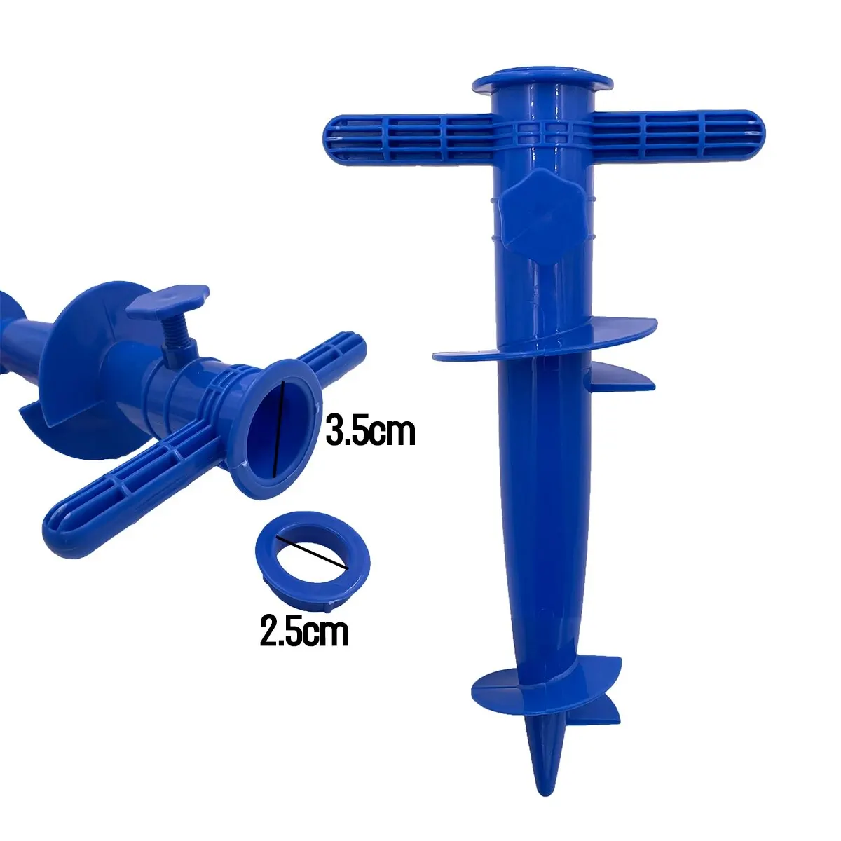 1 Piece of Plastic Umbrella Plug Beach Umbrella Base Floor Fork Accessory Beach Umbrella Insert 4