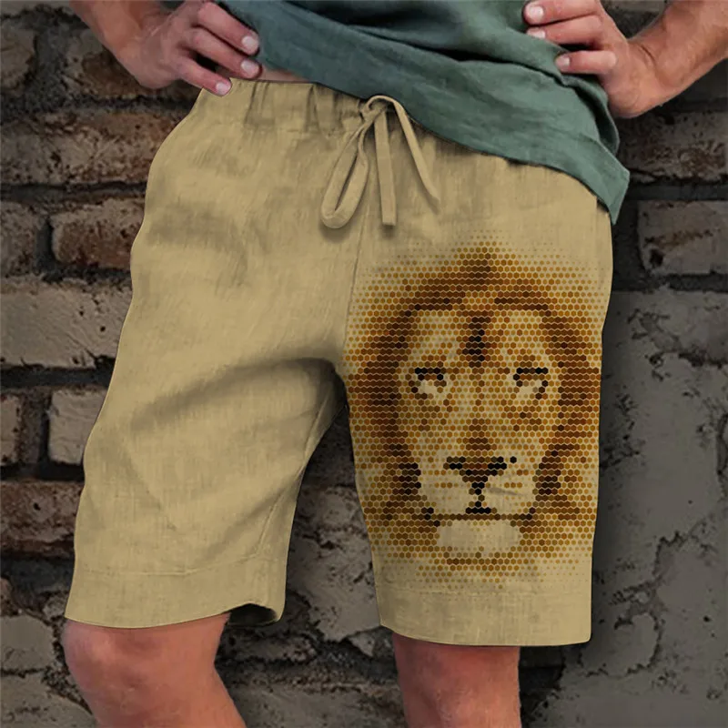 

Men's Shorts Summer Shorts Beach Shorts Drawstring Elastic Waist 3D Print Graphic Animal Wolf Breathable Soft Short Casual Daily