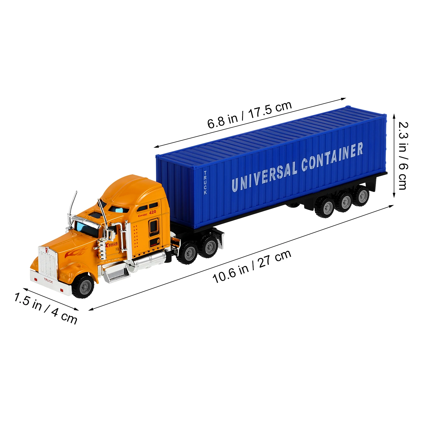 Boys Car Model Toy Little Truck Semi Toys Die Cast and Trailer Alloy Child Cars Realistic Container Truck Kids Truck Toy 6