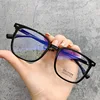 Square Transparent Men's Reading Glasses Vintage Frames Computer Blue Light Blocking TR90 Male Presbyopic Eyeglasses Leesbril +2 3
