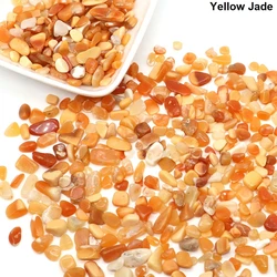 Blue Turquoise Quartz Healing Crystal Chips for Home Decor and DIY Crafts (Yellow Jade)