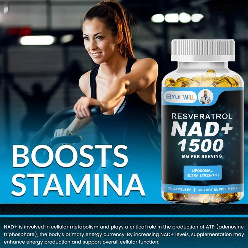 Extra Strength NAD Supplement 1500 mg &ndash;Liposomal NAD+ for Women & Men Resveratrol -Energy, Anti-Aging, Cell Regeneration