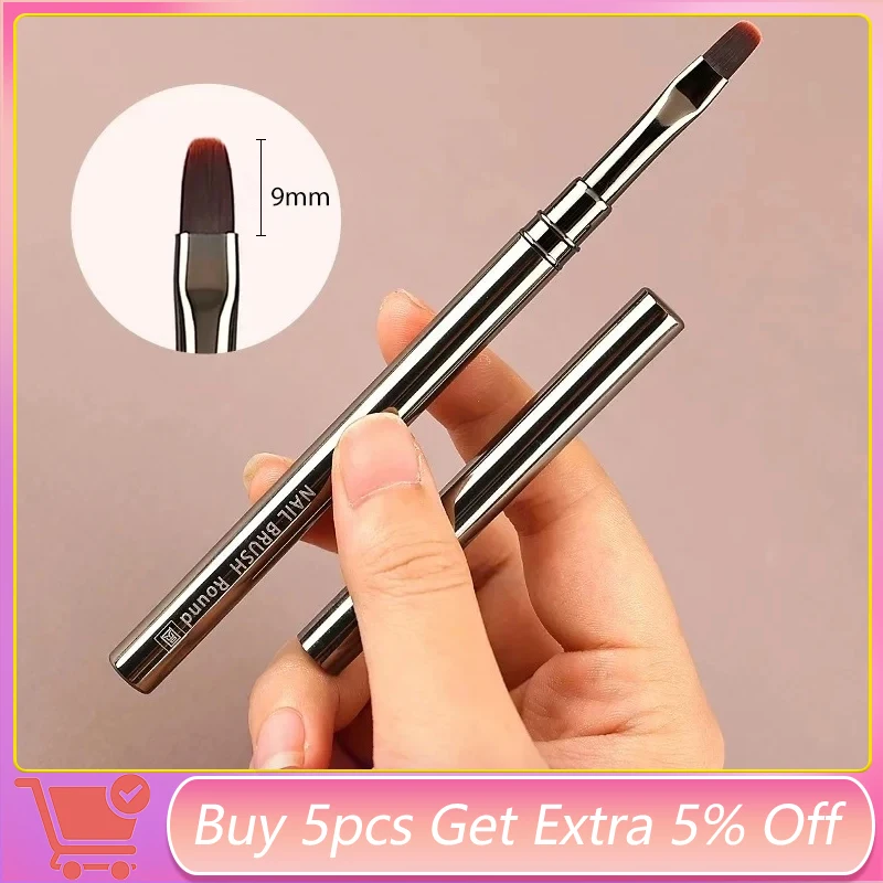 네일 아트 브러시 금속 손잡이 네일 라이너 브러시, 스트라이프 패턴 페인팅 브러시, 아크릴 UV 젤 익스텐션 드로잉 조각 펜, 14 가지 크기 