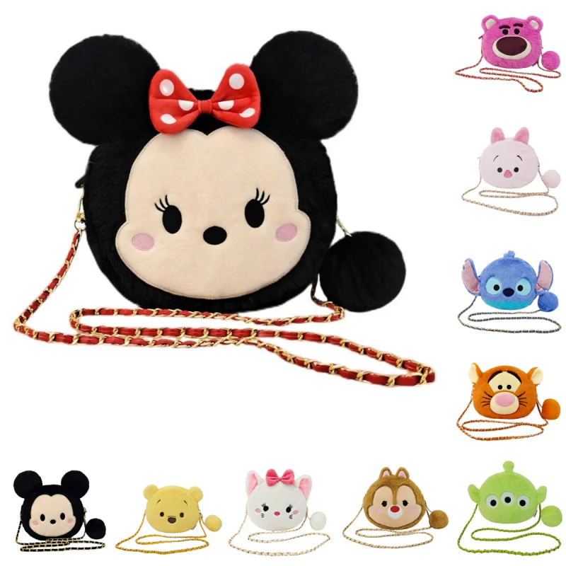 

Disney Stitch Chain Bags Cartoon Plush Satchel Lotso Alien Doll Crossbody Bag Mickey Mouse Girls' Birthday Presents Handbag