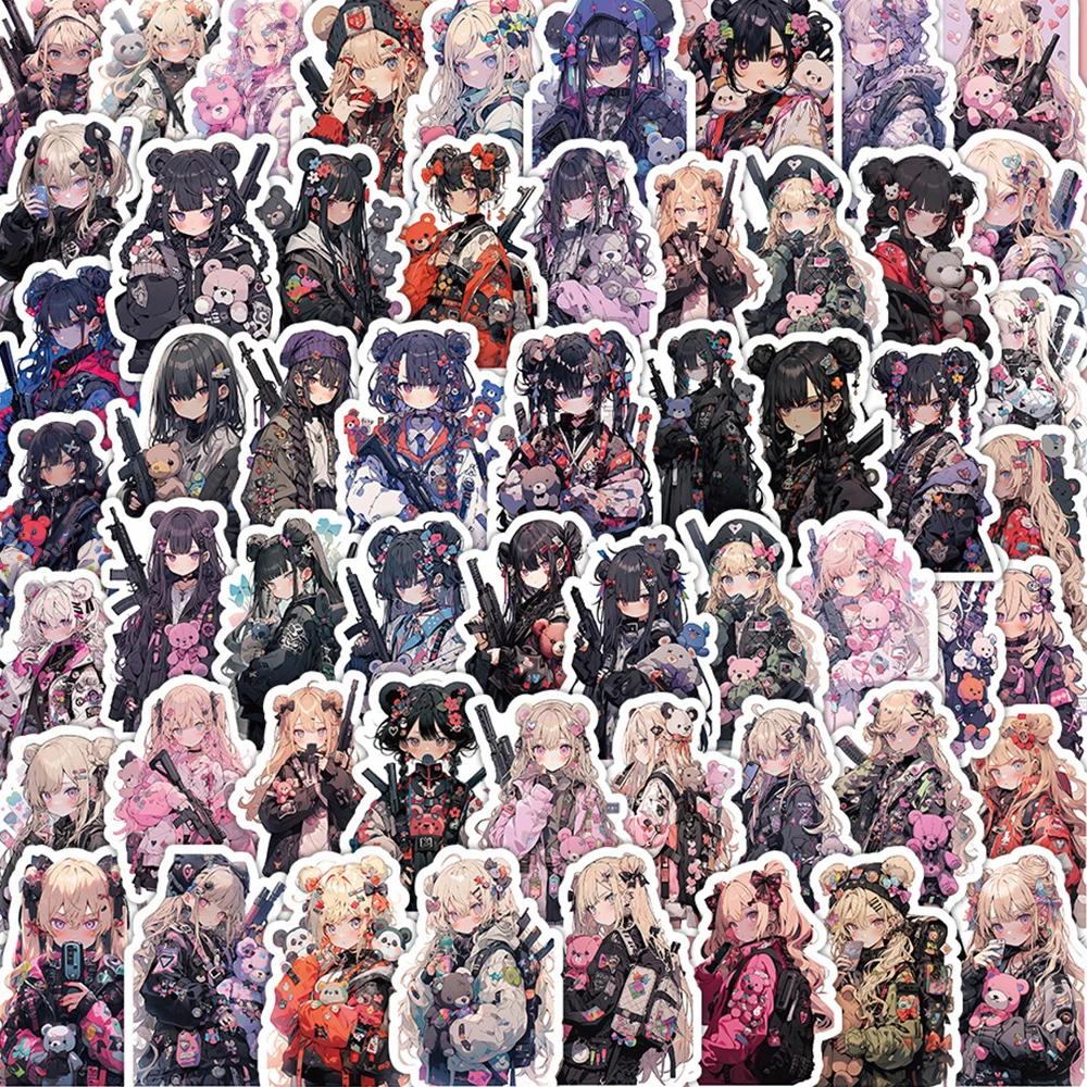 10/30/60PCS Anime Beautiful Girl Bear Killer Cool Sticker DIY Phone Laptop Luggage Skateboard Graffiti Decals Fun for Kid Toy 2