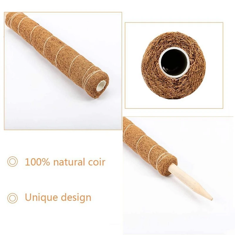 Pflanzenmoos Kokosfaser-Stäbe Biegbare Kletterpflanzen-Stütze Verlängerung Palmenranken-Stäbe für Innenbereich Balkon Garten Hof Blumendekoration – Detail 9