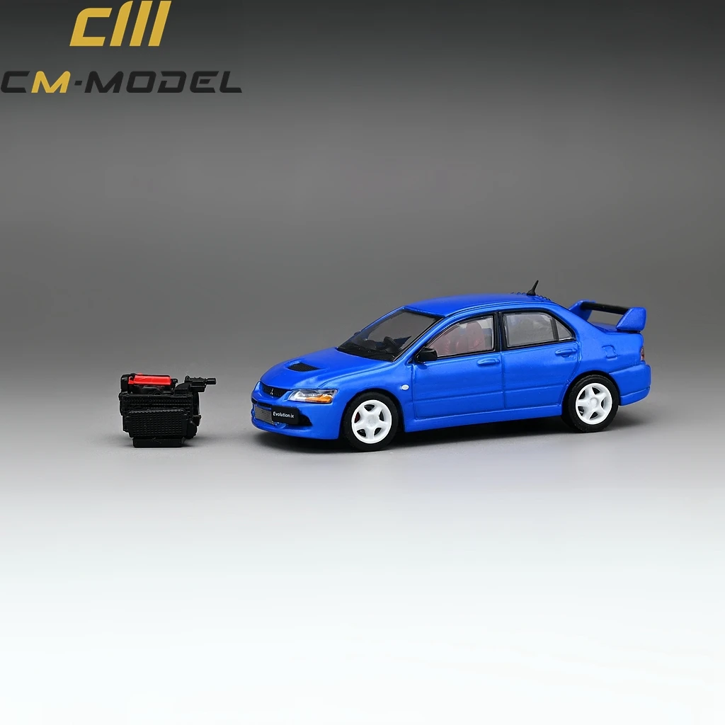 

CM Model 1/64 Model Car Lancer EVO IX With Engine JDM Diecast Supercar Racing Car Gift for Collection With Display Case