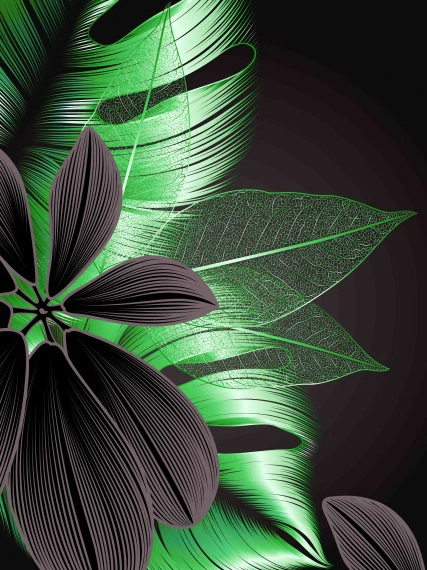 thumbnail image 1 of EverShine - Cuadro de diamantes con flores y cuentas, bordado en mosaico 5D, imagen abstracta de diamantes de imitación, bordado de hojas, decoración para el hogar, 1 of 5