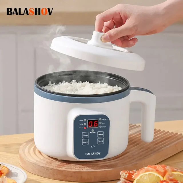 Mini olla arrocera automática para el hogar, máquina de Cocina eléctrica  para 1-2 personas, calentador de alimentos al vapor, olla arrocera pequeña  de 1,2 L - AliExpress