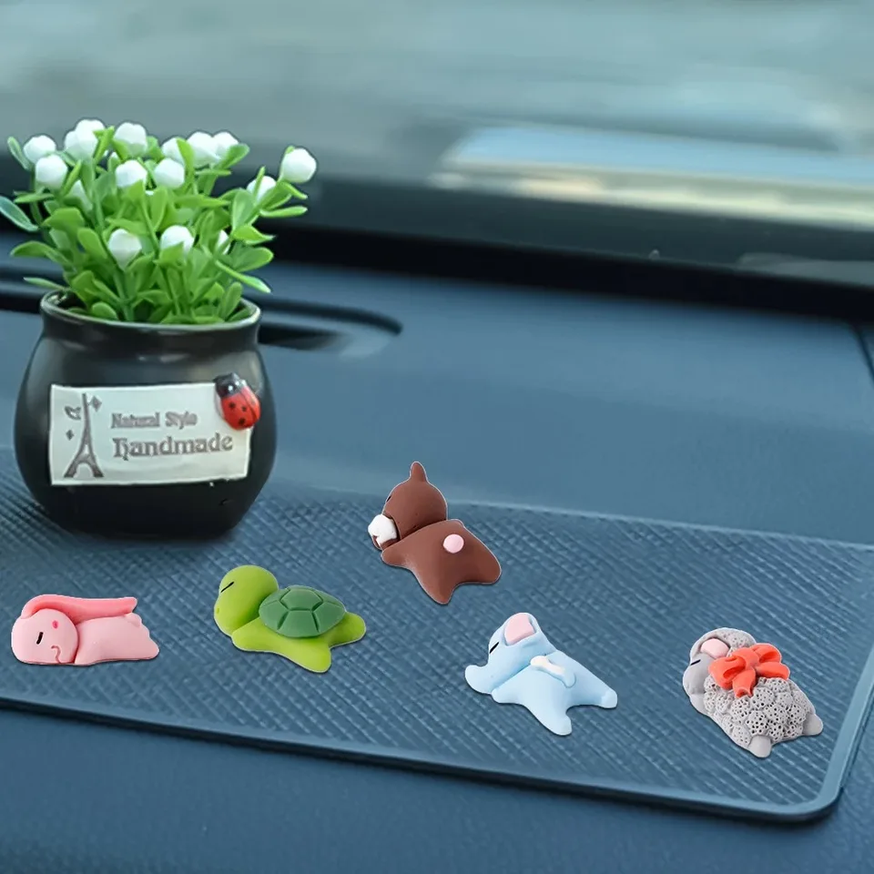 5 Paperelle Adesive Per Decorazione Auto | Simpatici Ornamenti Per Specchietto E Cruscotto - 3