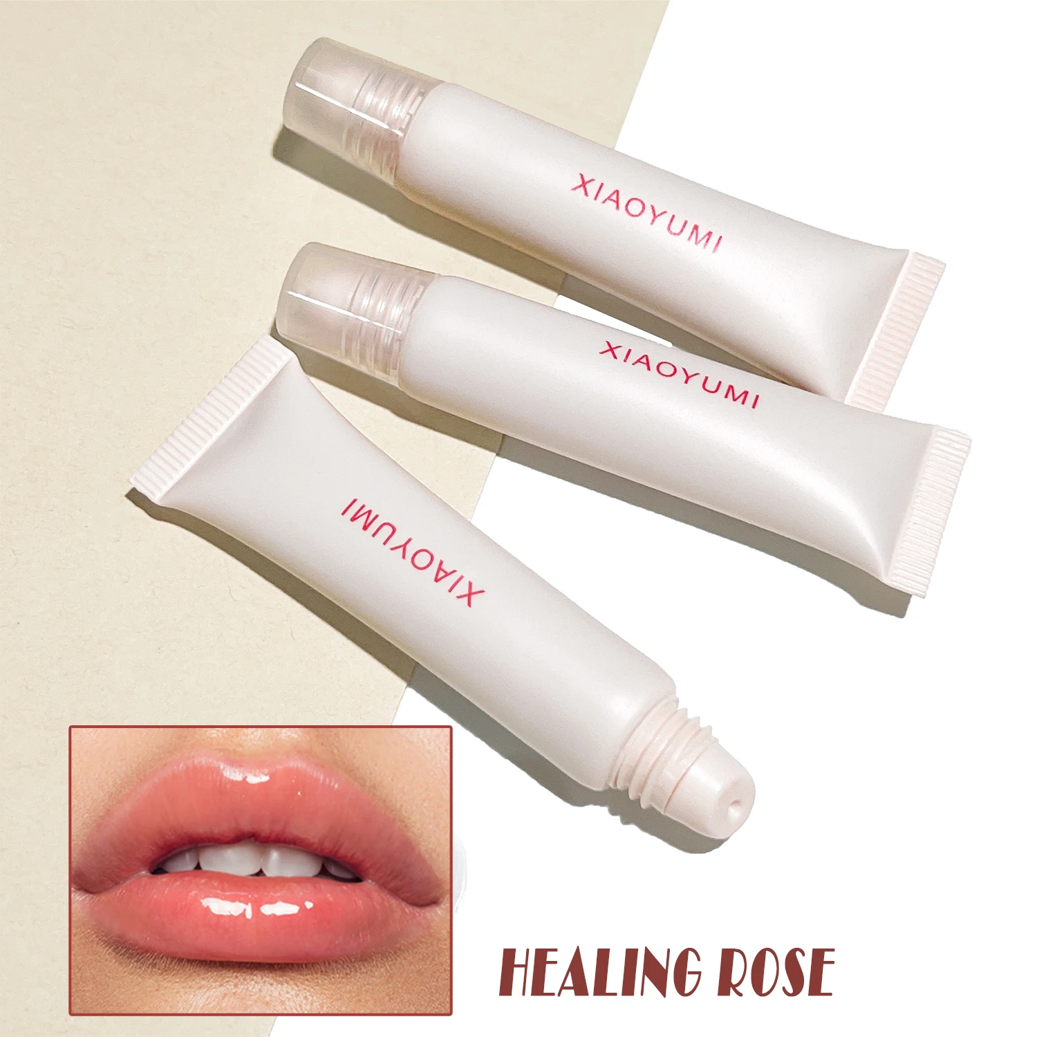 Lip lotion 3 boxed, moisturizing and non-sticky colored lip oil, moisturizing and anti-cracking lip balm, lipstick base lip loti 6
