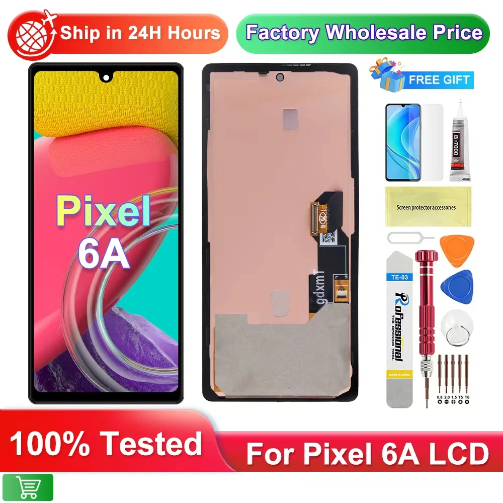 AMOLED Pixel 6A Pantalla Google Pixel 6A LCD ディスプレイ タッチ
