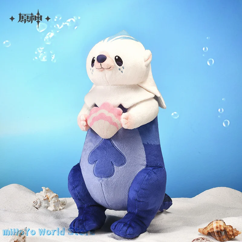 [Genuine] Sea Otter Doll Mihoyo Original Genshin Impact Ciondolo In Peluche Ufficiale Sea Otter Genshin Fonde Ocean Zoo Series Gifts