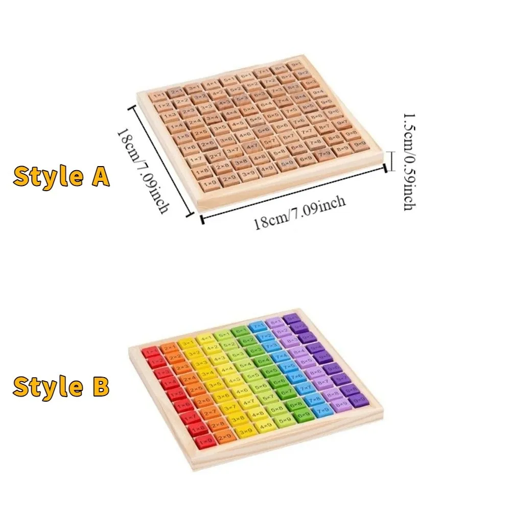 Counting Blocks Multiplication Table Board Wooden Brain-boosting Math Education Colorful Interactive Puzzle Learning Learning