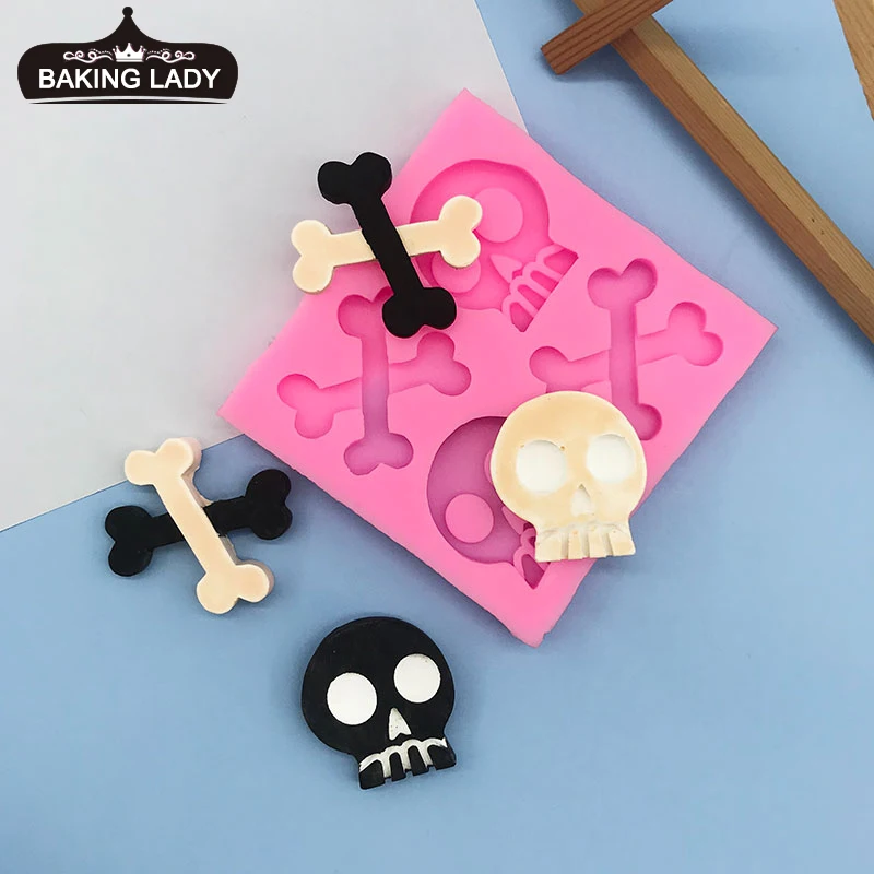 

silicone molds cake decoration tools cake baking tools skull moulds Christian rose chocolate fandont mold Silica gel mould