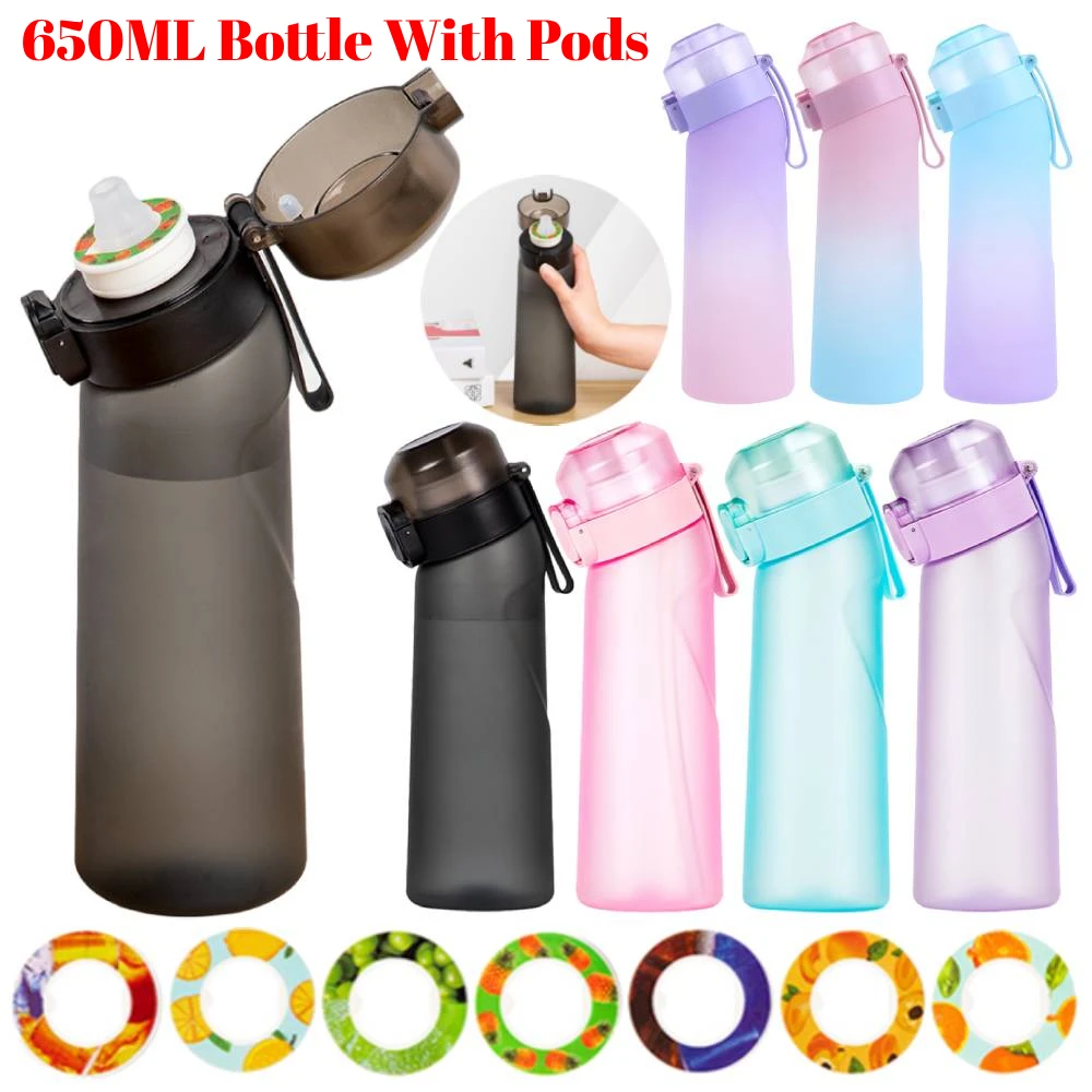 Air Up Flavored Water Bottle With 7 Flavour Pods 650ML Air Water Up Bottle  Frosted Air Starter Up Set Water Cup Outdoor Camping - AliExpress