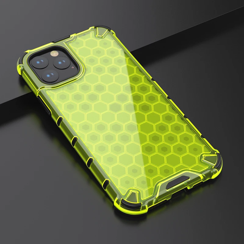 Airbag Honeycomb Shockproof Armor Case For iPhone 14 Plus 13 12 11 Pro Max Mini Xr X XS Luxury Silicone Bumper Transparent Cover